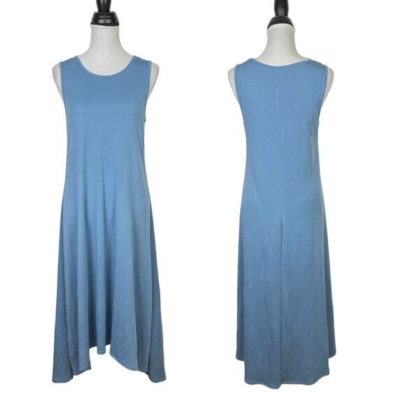 Vince Camuto Dresses & Skirts - Vince Camuto | Solid Blue Hi-Low Sleeveless Comfortable Casual Midi Tank Dress